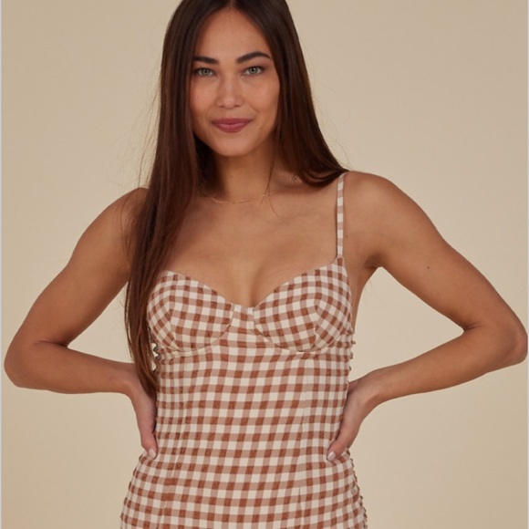 One piece checkered bathing suit. Never worn. - Picture 4 of 4